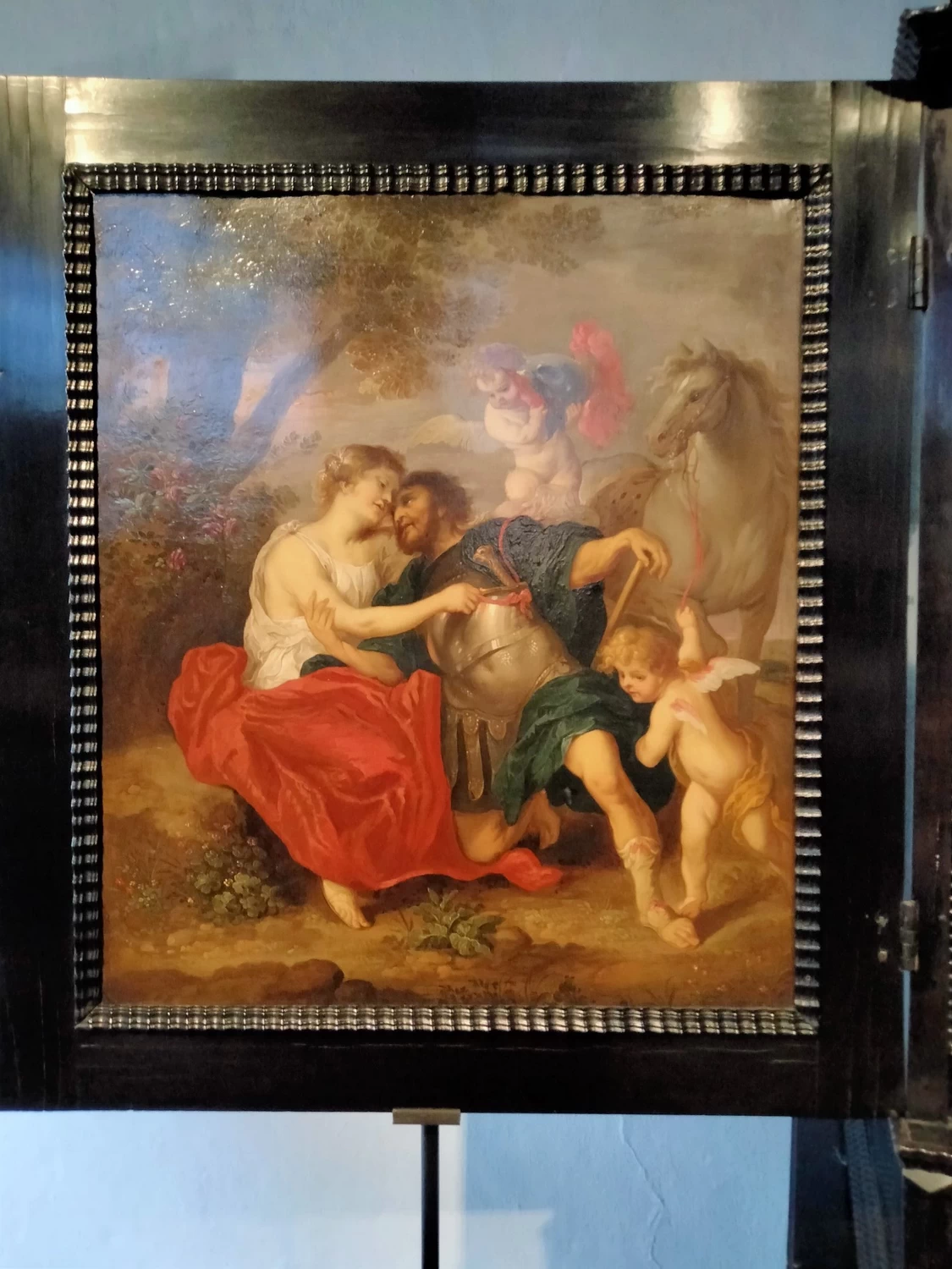 Cabinet d'arte con la caccia al cinghiale caledoniano - Collectie Stad Antwerpen, Rubenshuis, dettaglio 1